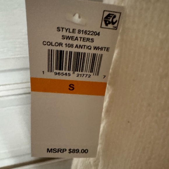 NWT 1.State cream sleeveless sweater top size small - Picture 4 of 5